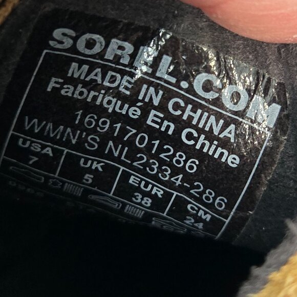 Sorel Size 7 Joan of Arctic Wedge II Chelsea Ankle Boots Brown Leather - Picture 13 of 14